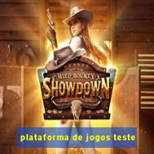 plataforma de jogos teste